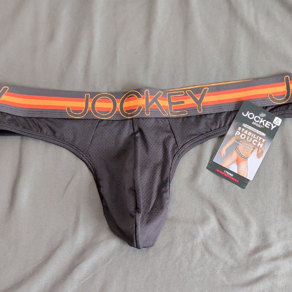 Jockey Sport® Stability Pouch Microfiber Thong - Size XL (40"-42")